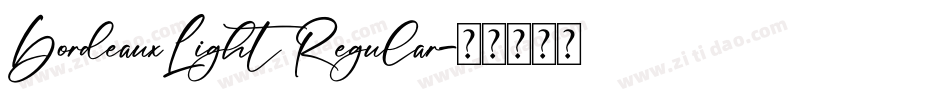 BordeauxLight Regular字体转换